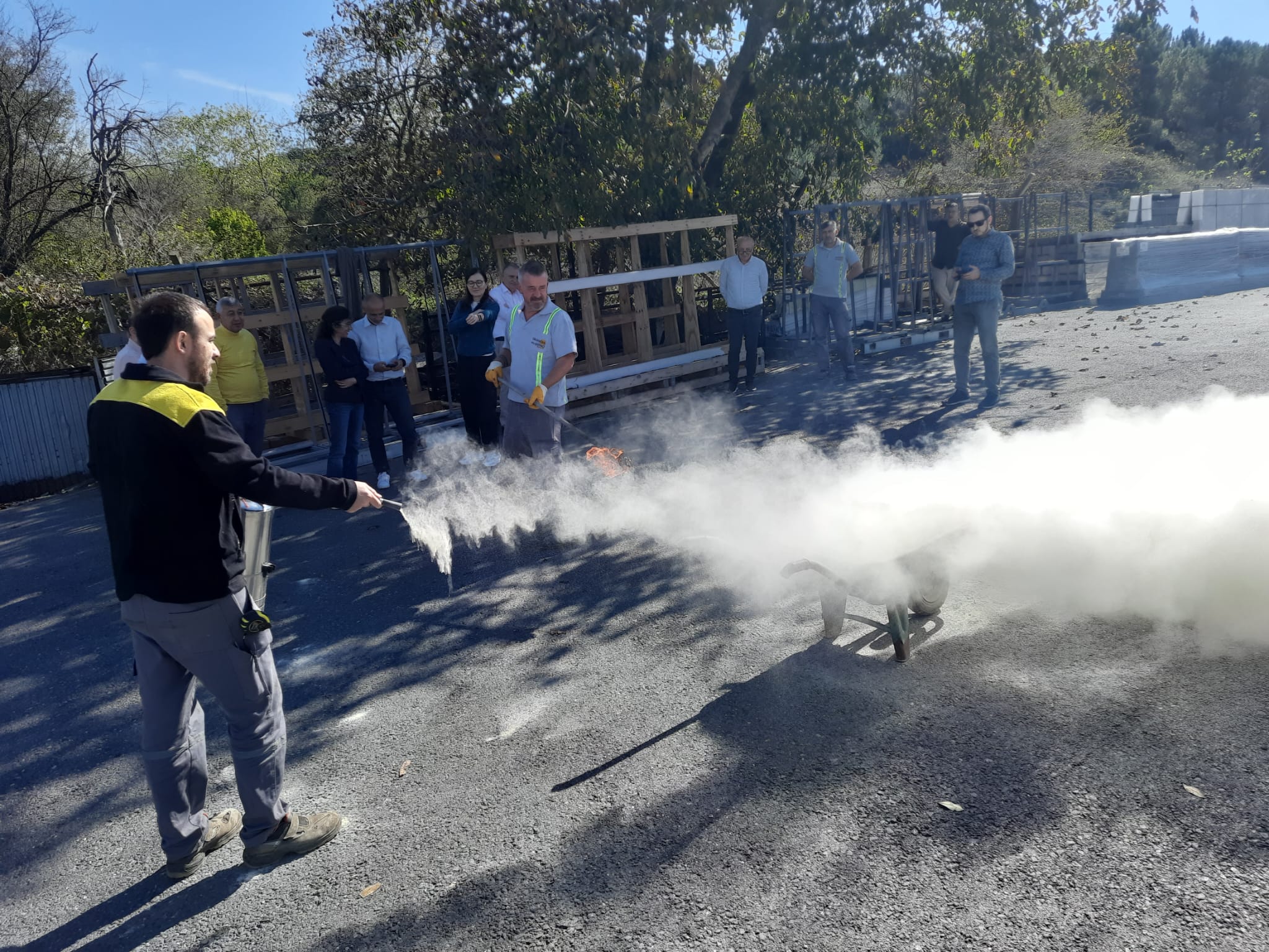 Instruirea și exercițiul de intervenție în caz de incendiu de la Granitaş s-au desfășurat cu succes