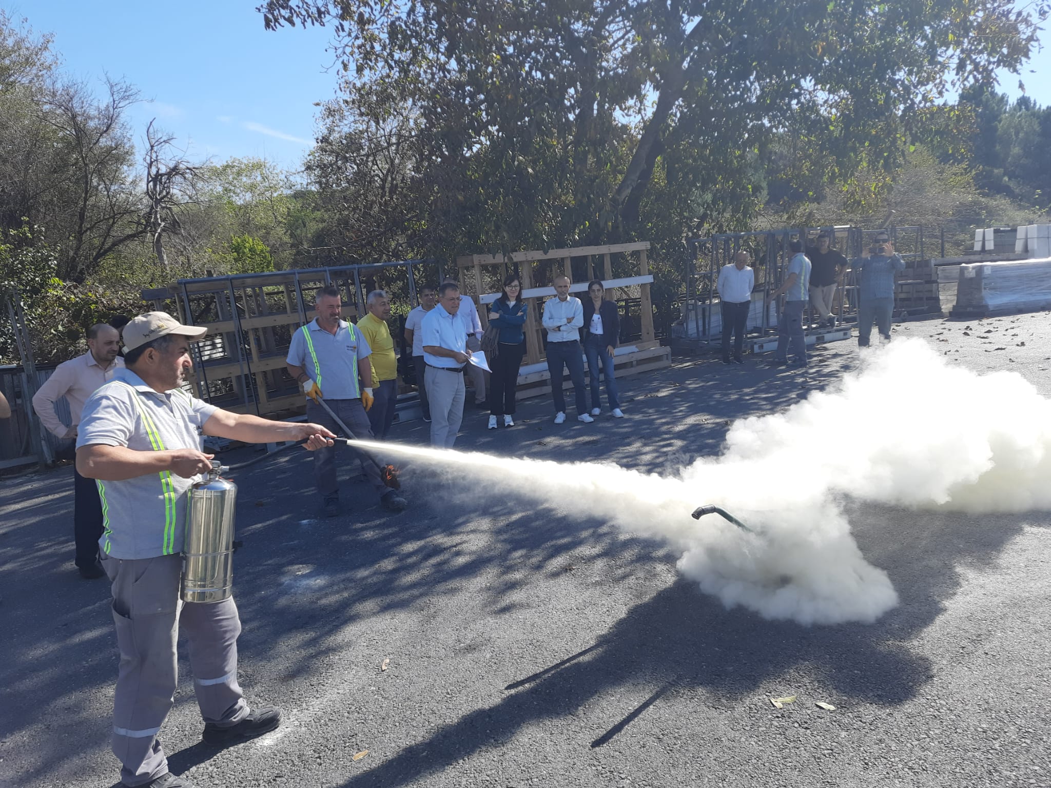 Instruirea și exercițiul de intervenție în caz de incendiu de la Granitaş s-au desfășurat cu succes